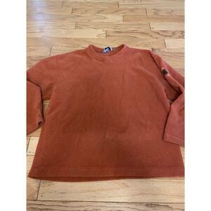 Eastern Mountain Sports Women's Vintage Fleece Pullover Sweater Rust Orange Med